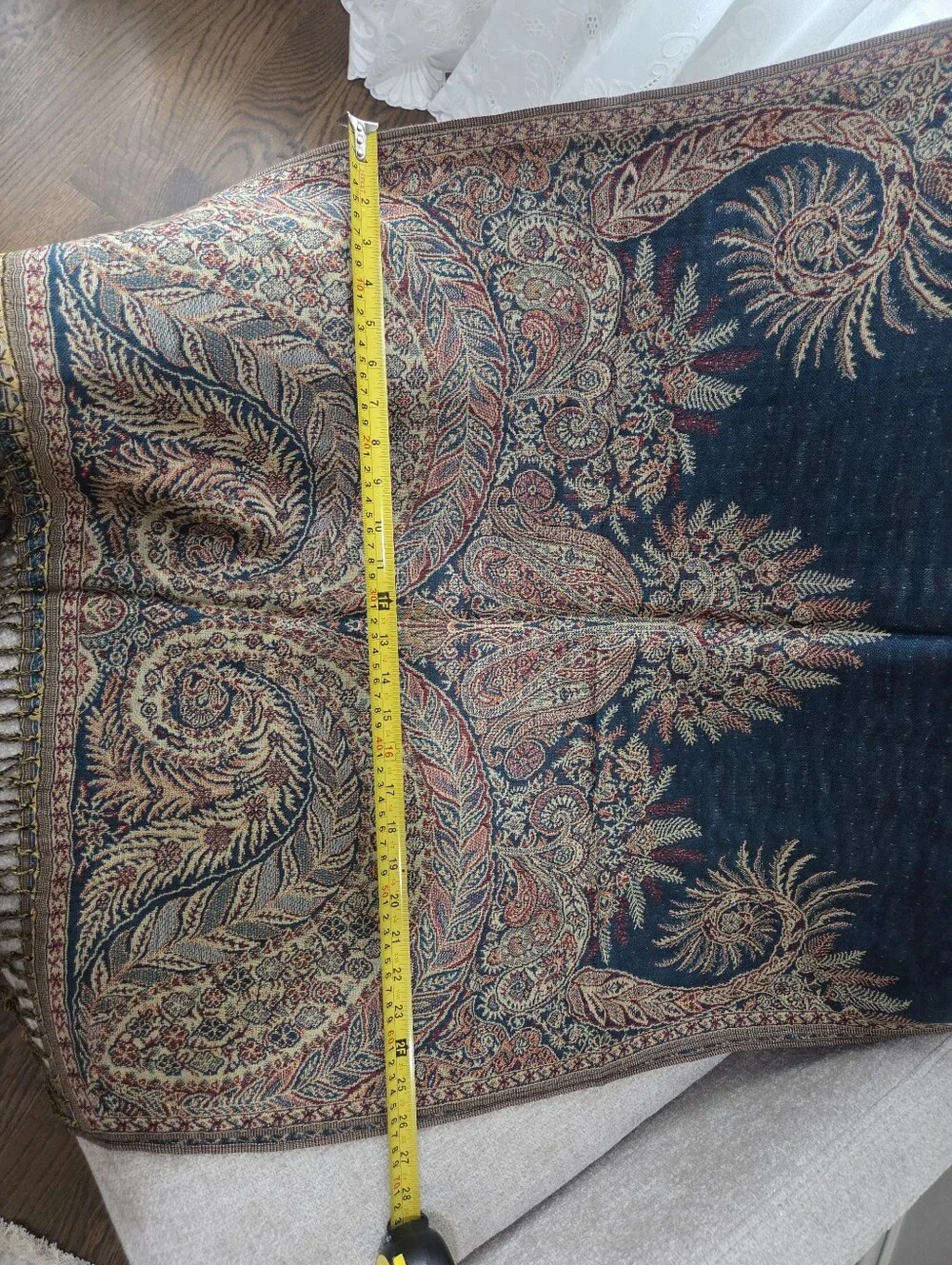 New Pashmina Scarf in Teal and Multicolor Paisley